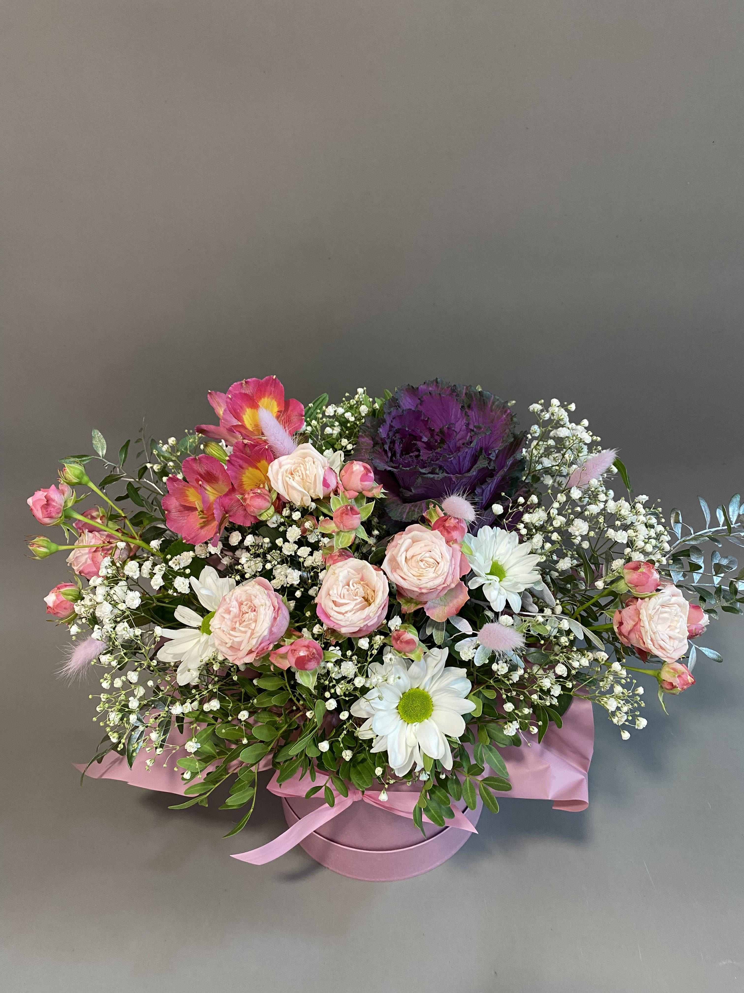 Коробка цветов маме от PinkFlower №3