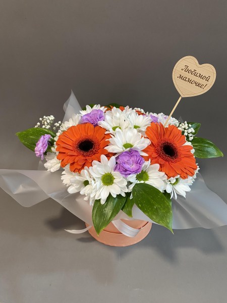 Коробка цветов маме от PinkFlower №2